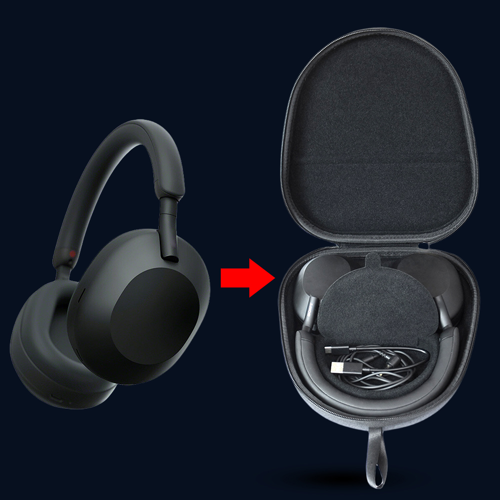 Sony Headphone Wh-1000Xm5 - Estojo rígido protetor, estojo de transporte