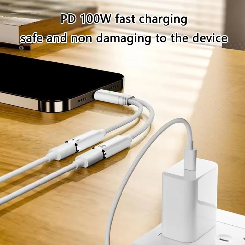 Adaptador Divisor USB C 2 em 1 - Earphone Splitter Jack avaliação e preço